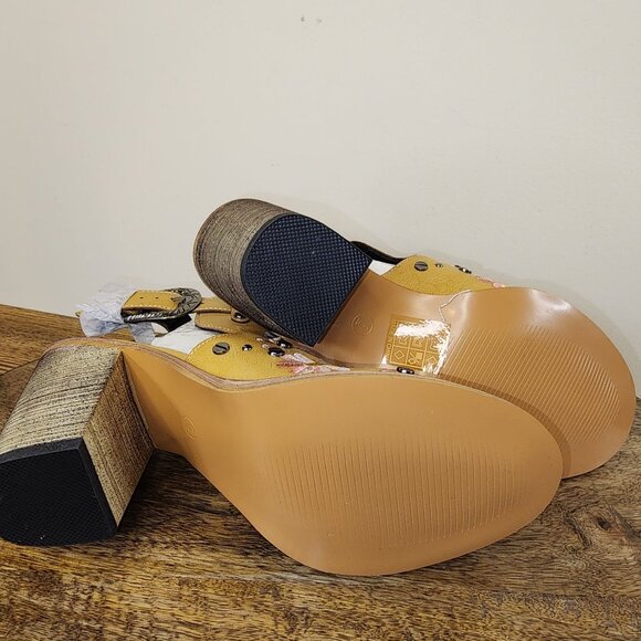 Embroidered Chunky Block Heel Boot with Adjustable Buckle - Picture 10 of 13